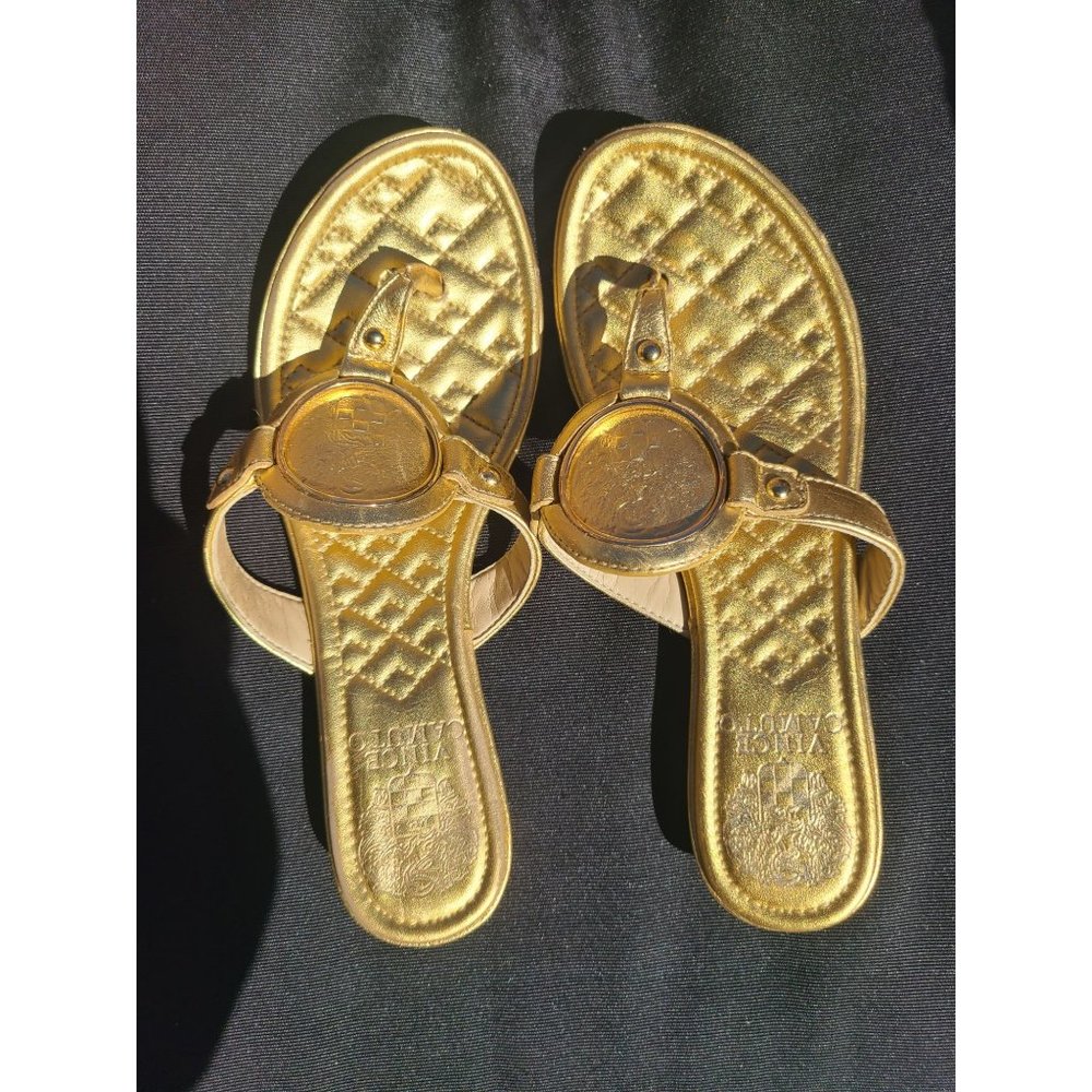 Vince Camuto Braida Metallic Gold Sandal Pre-Loved 6M